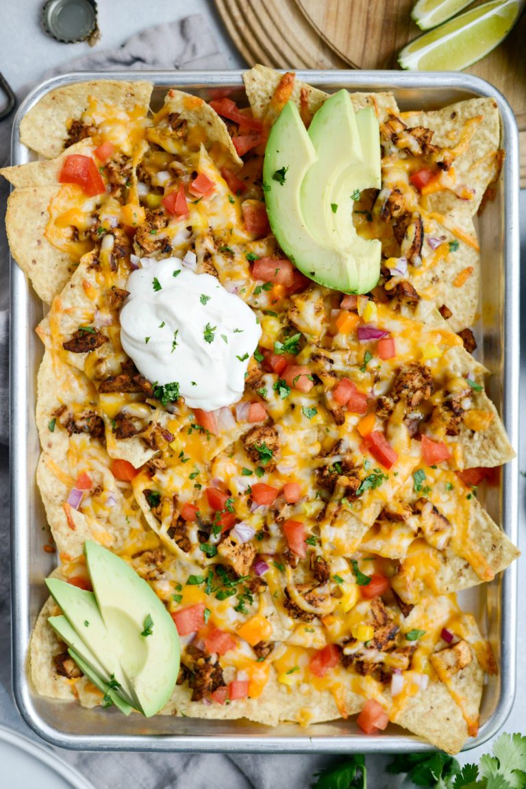 Mexicali Chicken Sheet Pan Nachos - Simply Scratch