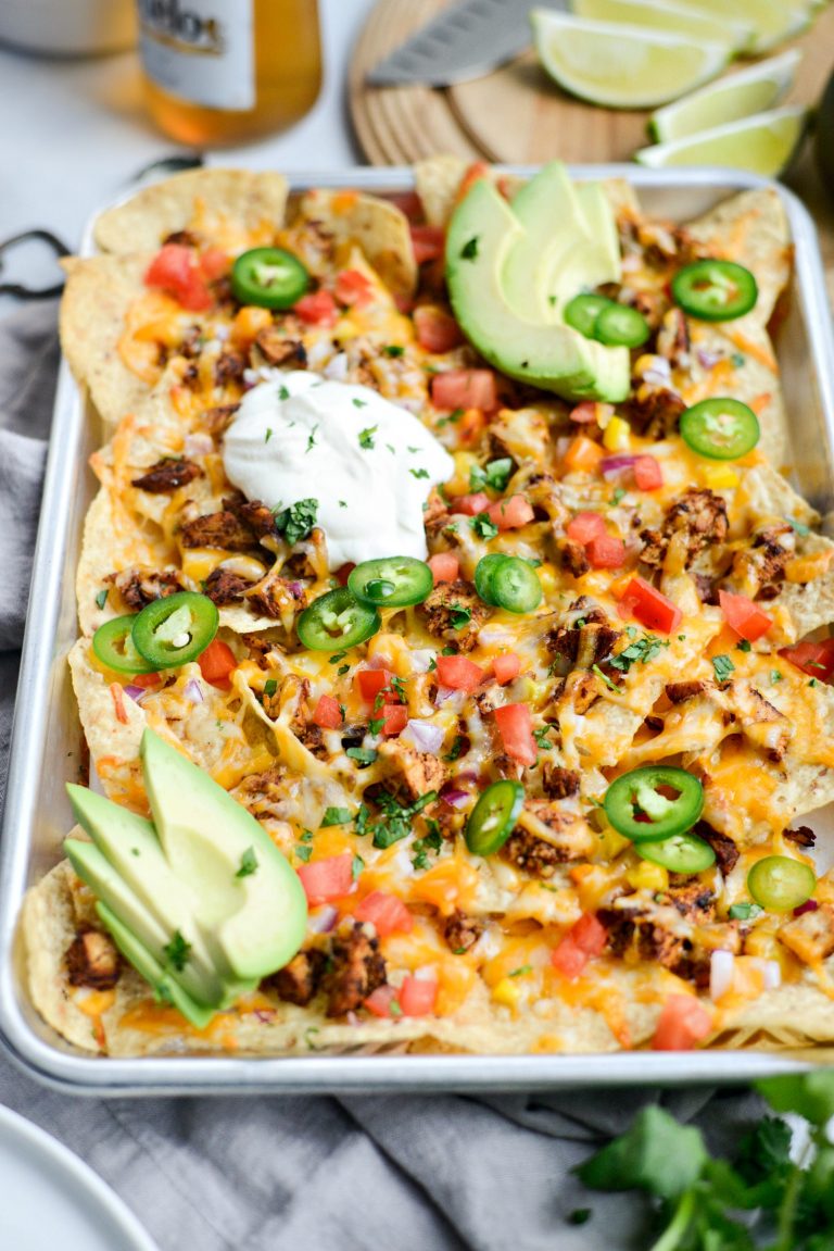 Mexicali Chicken Sheet Pan Nachos - Simply Scratch