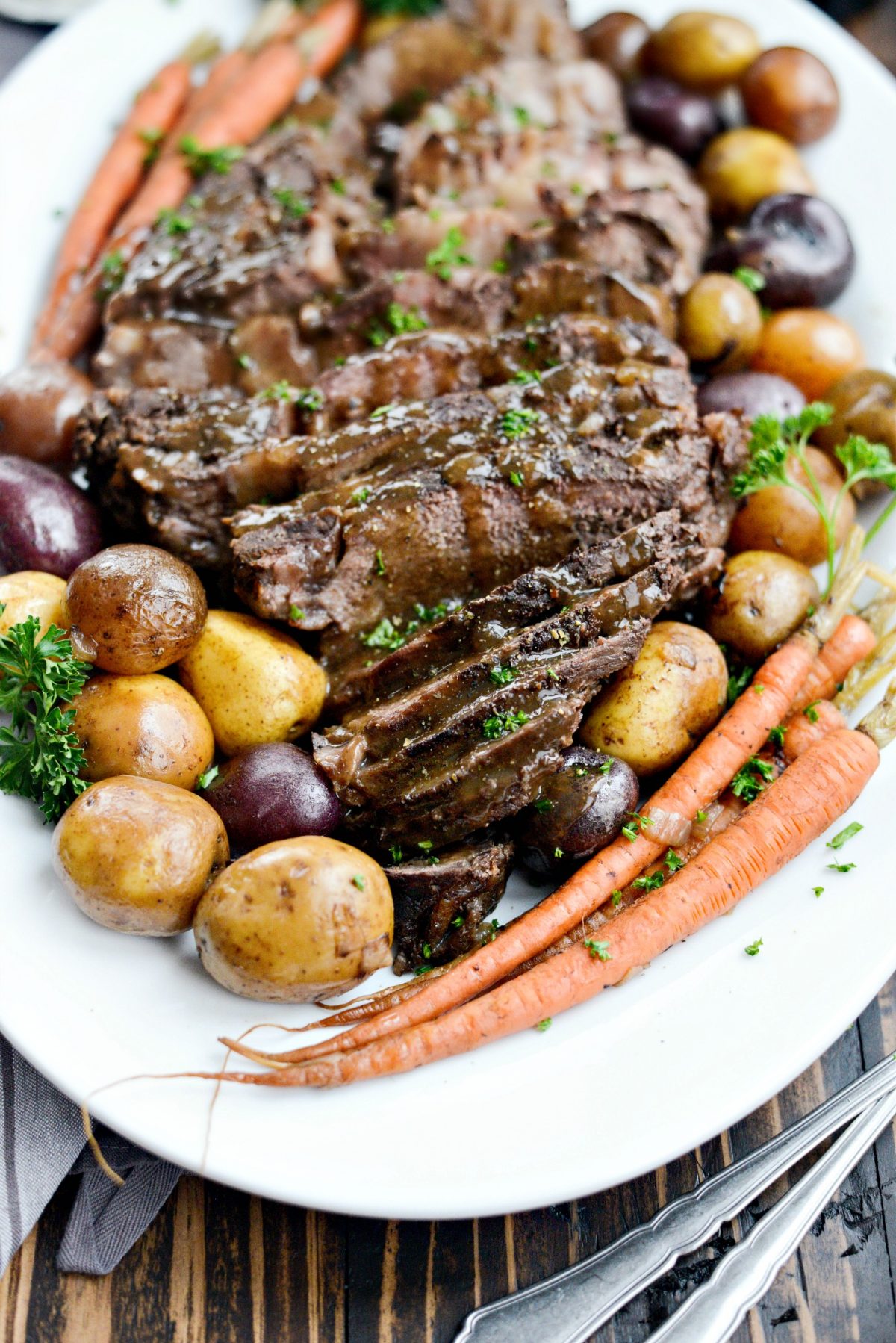 Balsamic Slow Cooker Pot Roast - JoyFoodSunshine