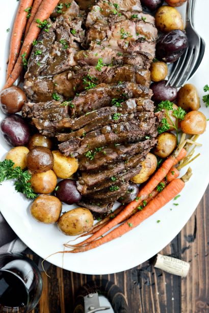 Slow Cooker Balsamic Dijon Pot Roast (Freezer Meal Kit) - Simply Scratch