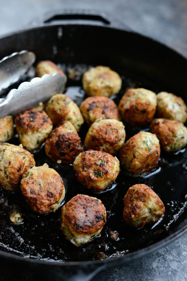 Skillet Chicken Parmesan Meatballs Simply Scratch