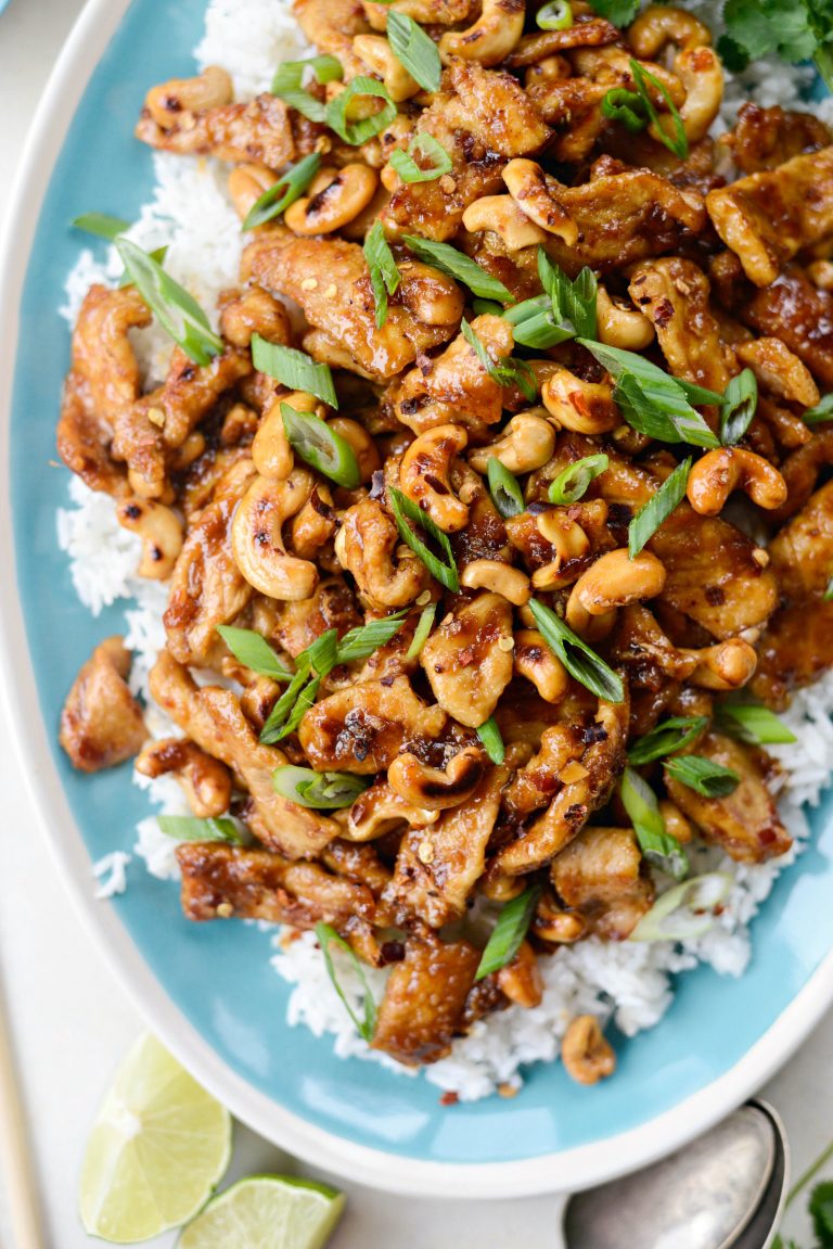 Spicy Ginger Cashew Pork - Simply Scratch