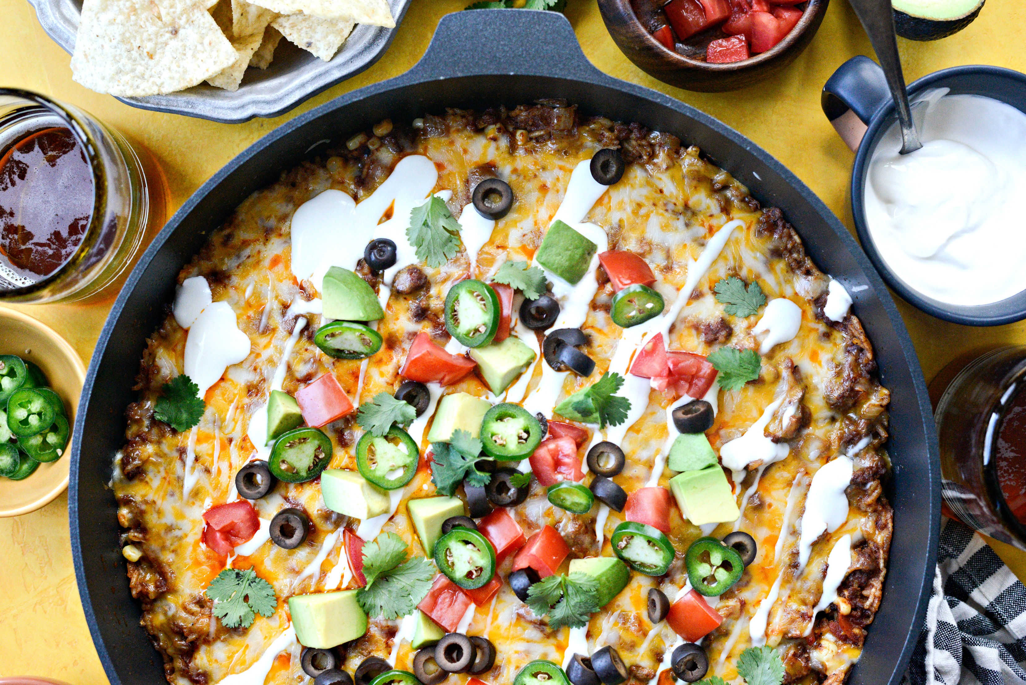 Simply Scratch Cheesy Mexican Beef and Rice Skillet - Simply Scratch