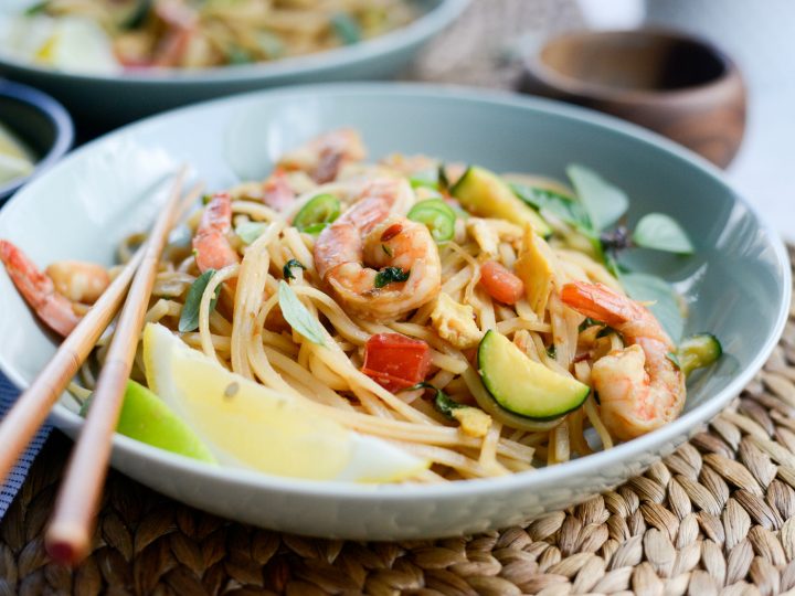 Drunken Noodles With Shrimp And Zucchini Simply Scratch