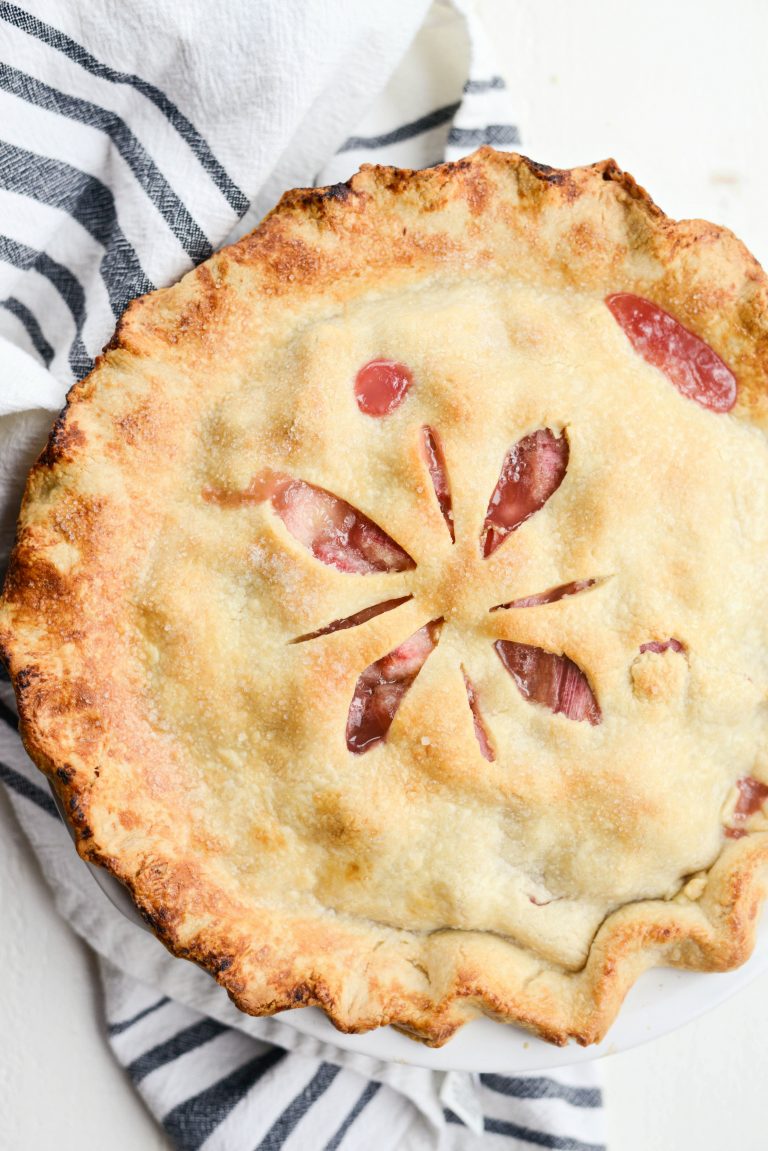 Classic Homemade Rhubarb Pie Simply Scratch 1099