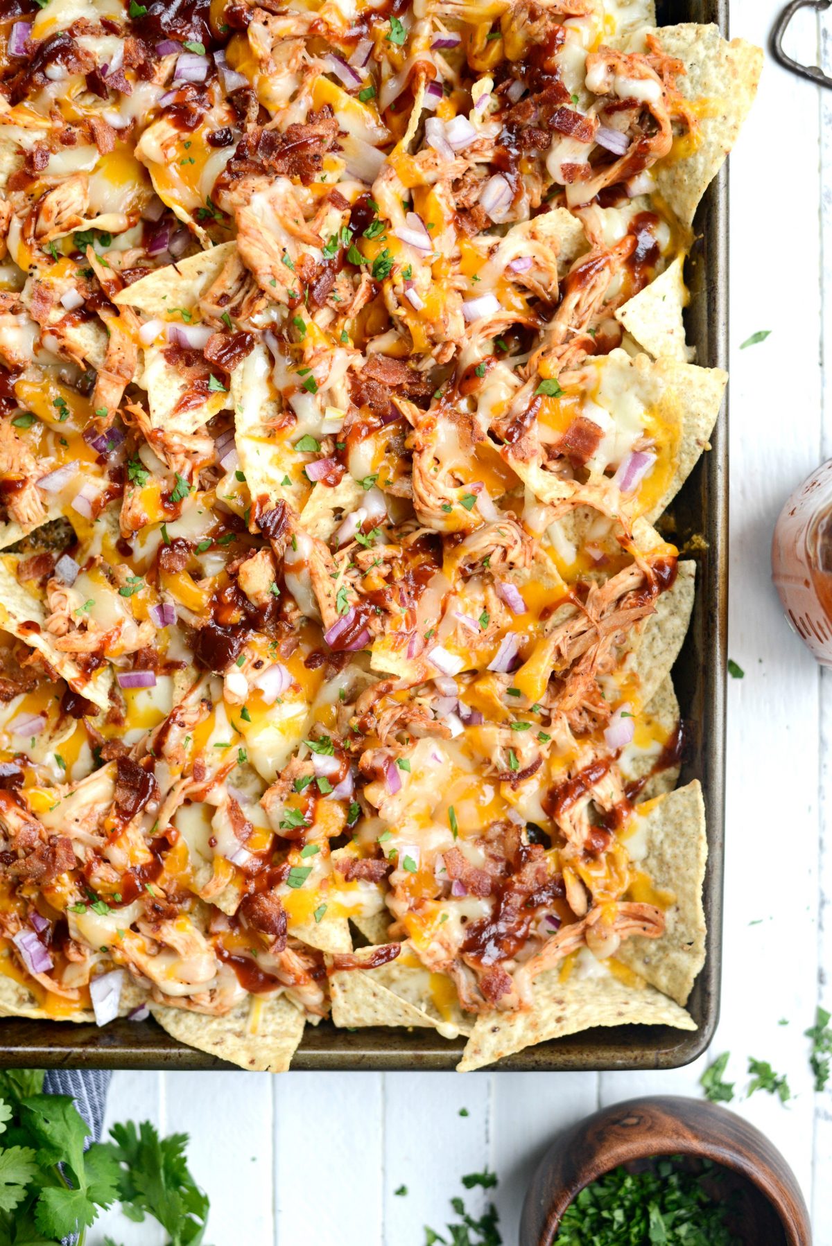 Sheet Pan Chicken Nachos - Dinners, Dishes, and Desserts