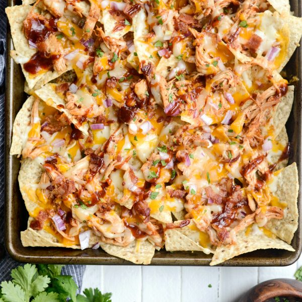 Sheet Pan BBQ Chicken Nachos - Simply Scratch