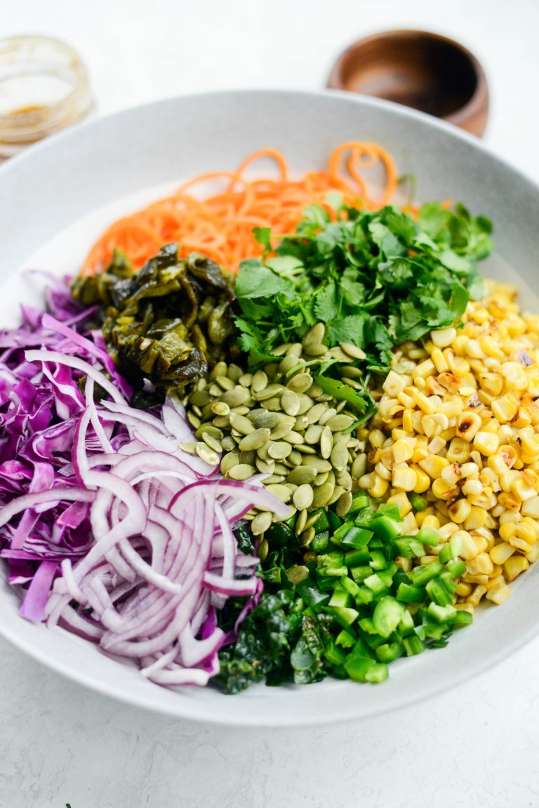 Mexicali Sweet Potato Noodle Salad with Roasted Poblano and Sweet Corn ...