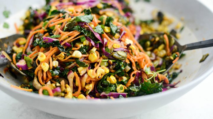 Mexicali Sweet Potato Noodle Salad With Roasted Poblano And Sweet Corn Simply Scratch