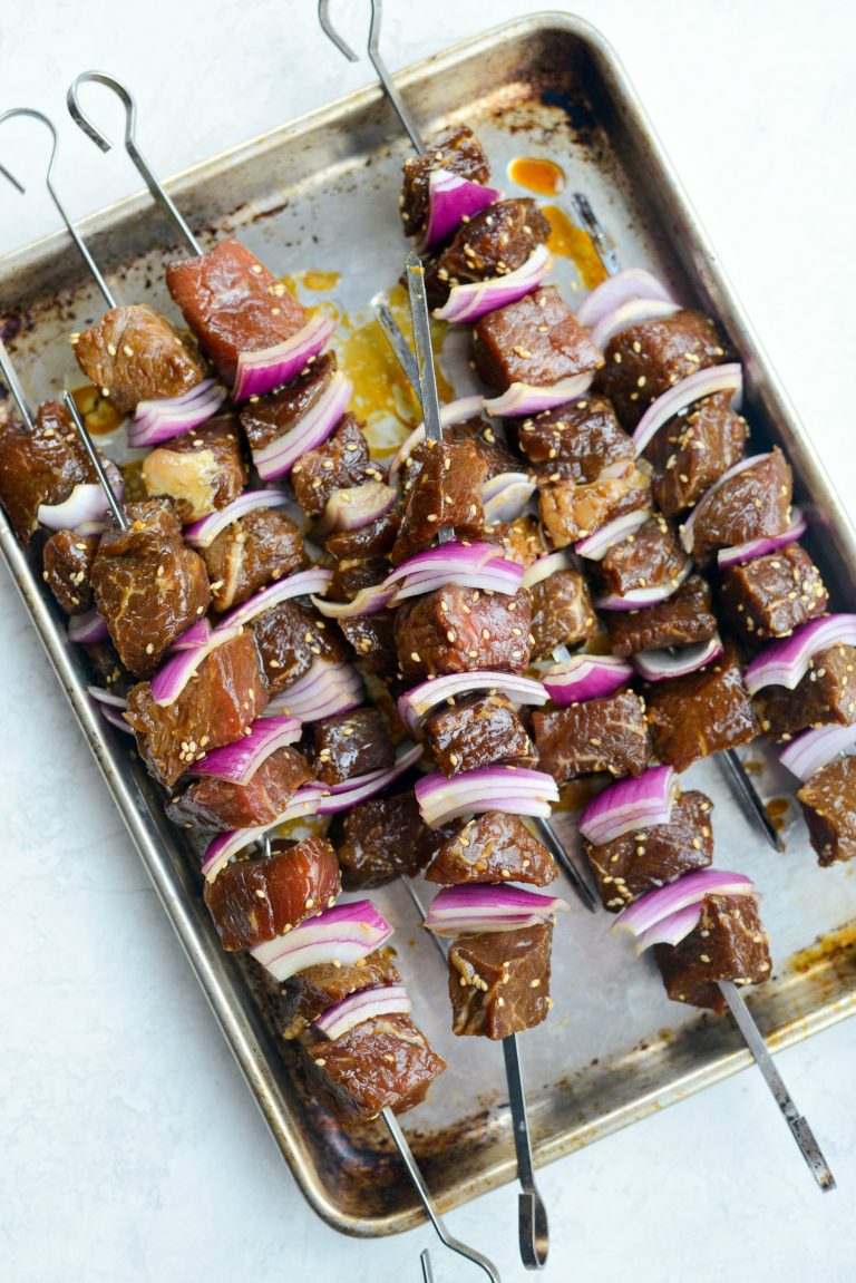 Grilled Sesame Steak Skewers - Simply Scratch