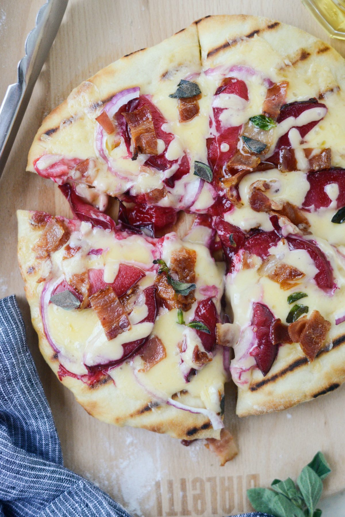 Bacon Plum Grilled Flatbread