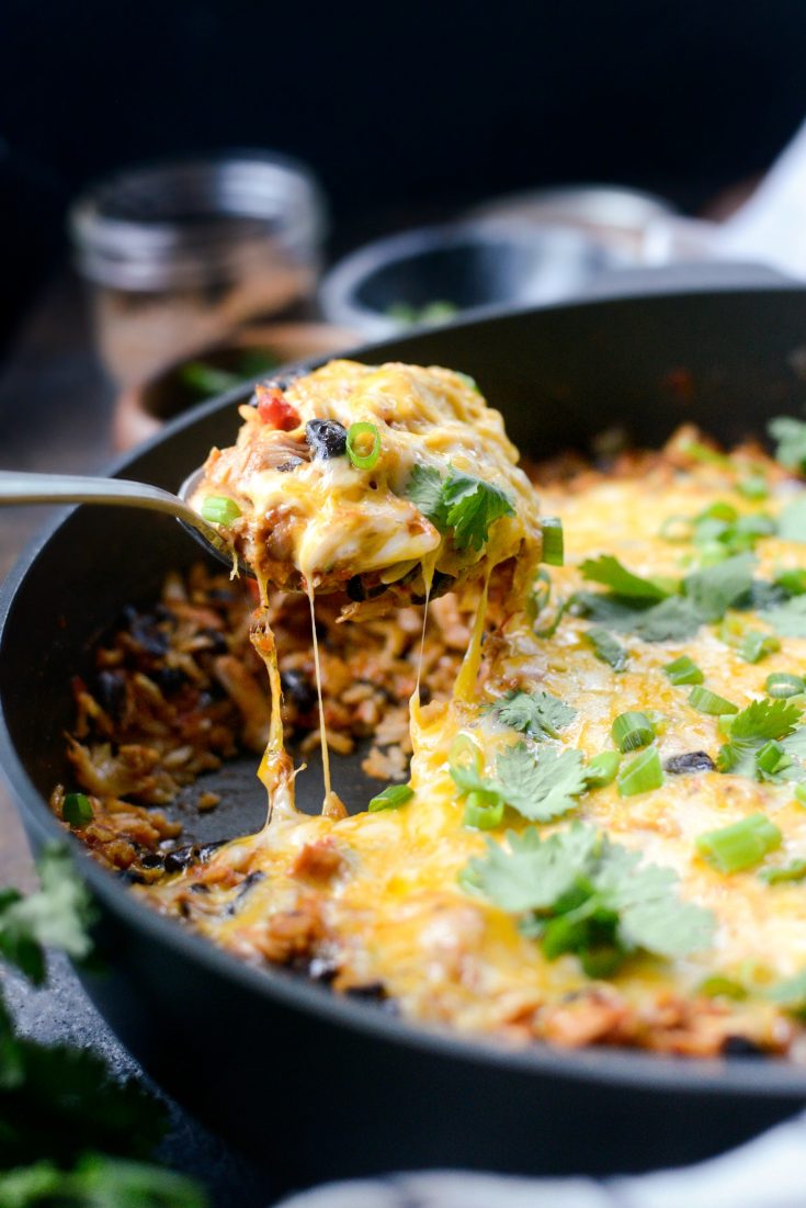 Easy Enchilada Chicken and Rice Skillet - Simply Scratch