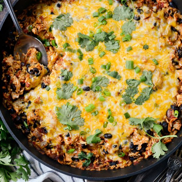 Easy Enchilada Chicken and Rice Skillet - Simply Scratch