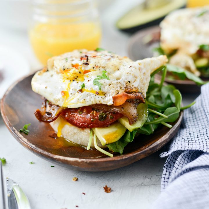 Open-Faced Breakfast BLAT with Spicy Mayo - Simply Scratch