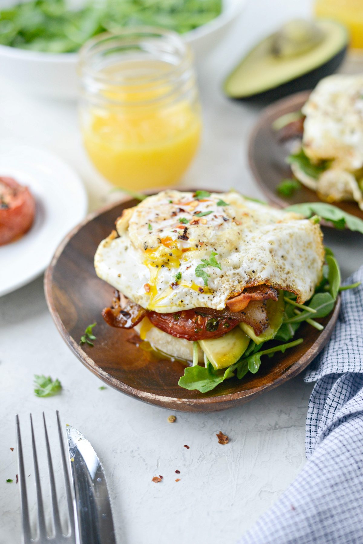 Open-Face Breakfast BLAT with Spicy Mayo