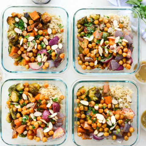 Roasted Fall Veggie Rice Bowls (Meal Prep!) - Simply Scratch