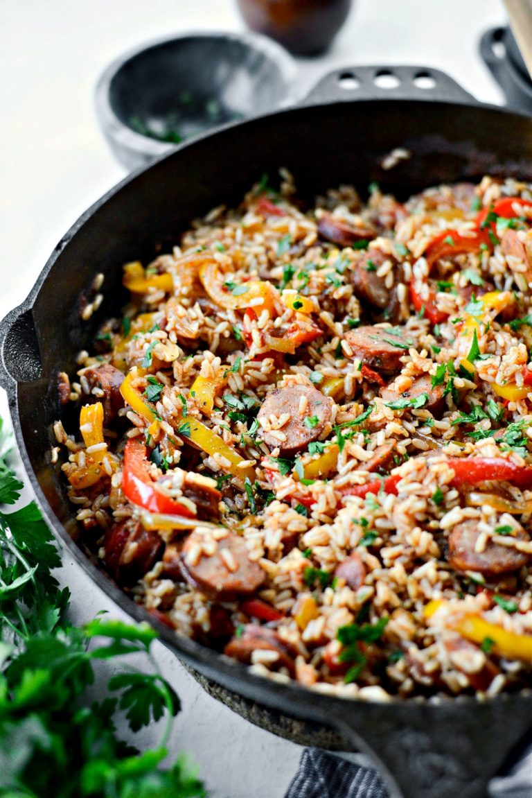 Andouille Cajun Rice Skillet - Simply Scratch