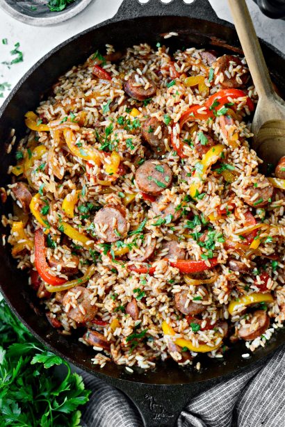 Andouille Cajun Rice Skillet - Simply Scratch