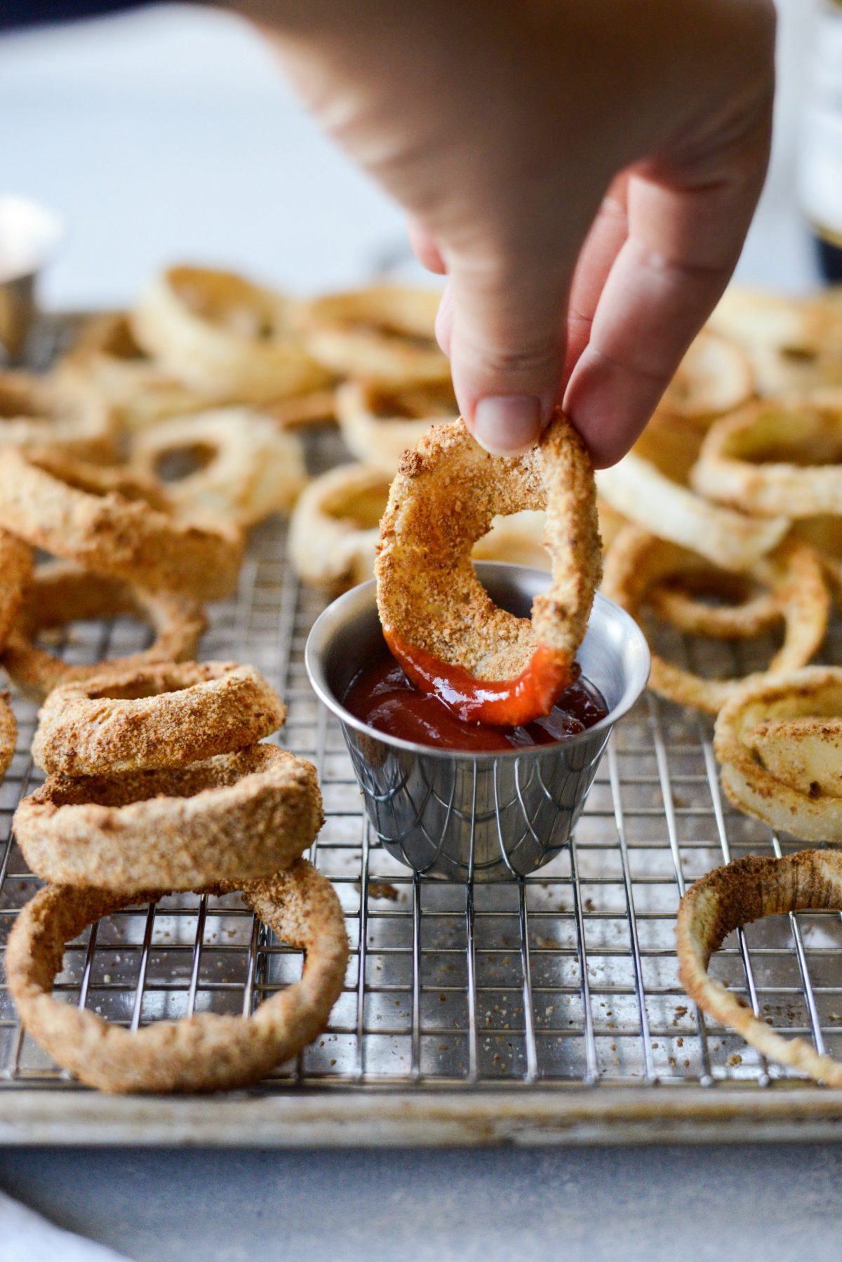 Simply Scratch Air Fryer Beer Battered Onion Rings (two ways!) - Simply ...
