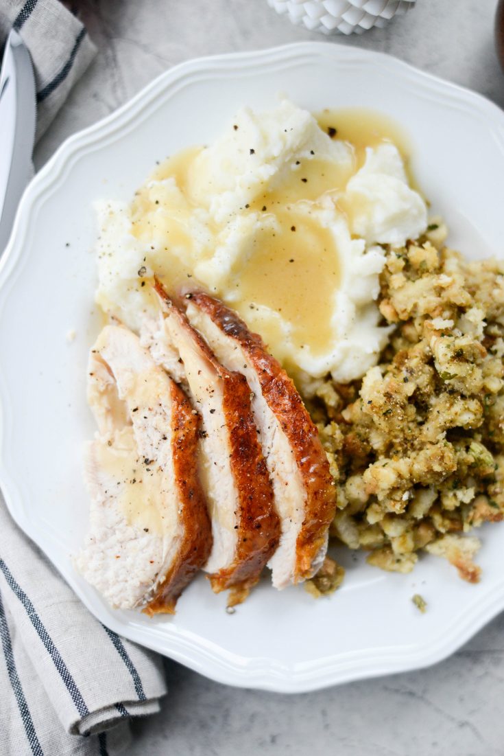 Butter Roasted Whole Turkey Breast with Gravy - Simply Scratch