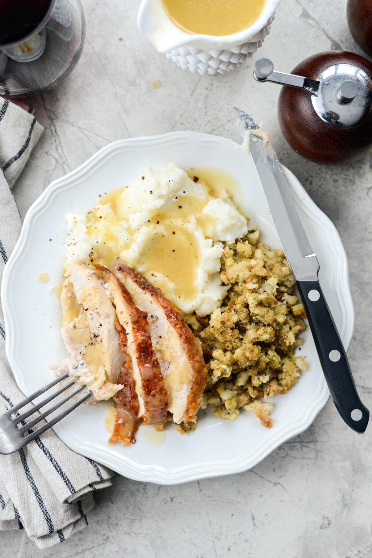 Butter Roasted Whole Turkey Breast with Gravy - Simply Scratch