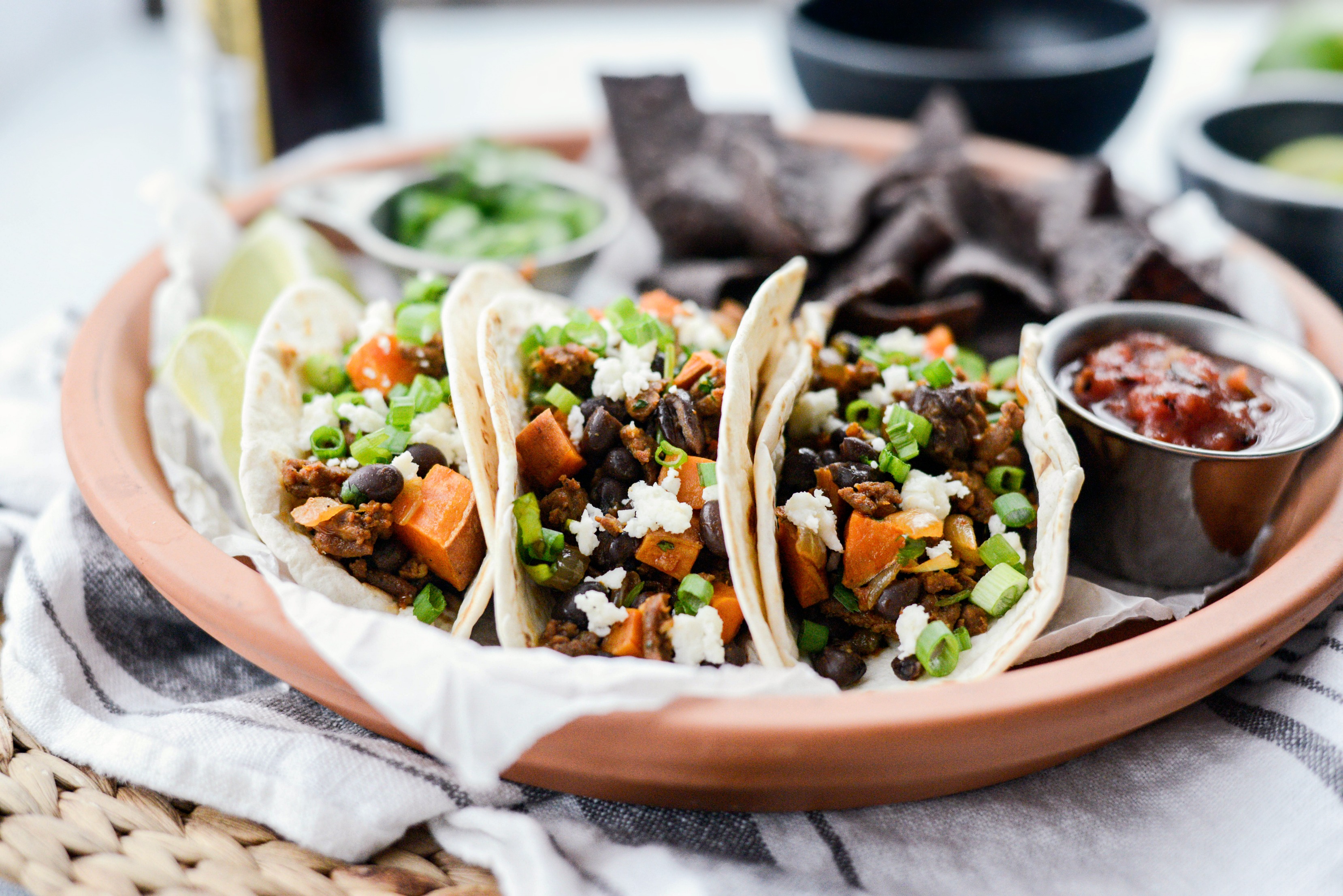 Chorizo Sweet Potato Black Bean Tacos Simply Scratch