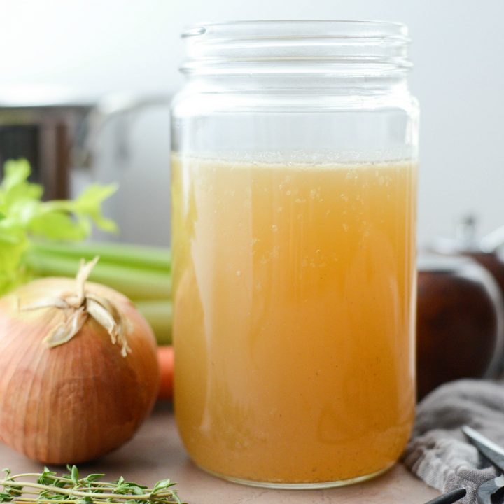 Slow Cooker Homemade Turkey Stock - Simply Scratch