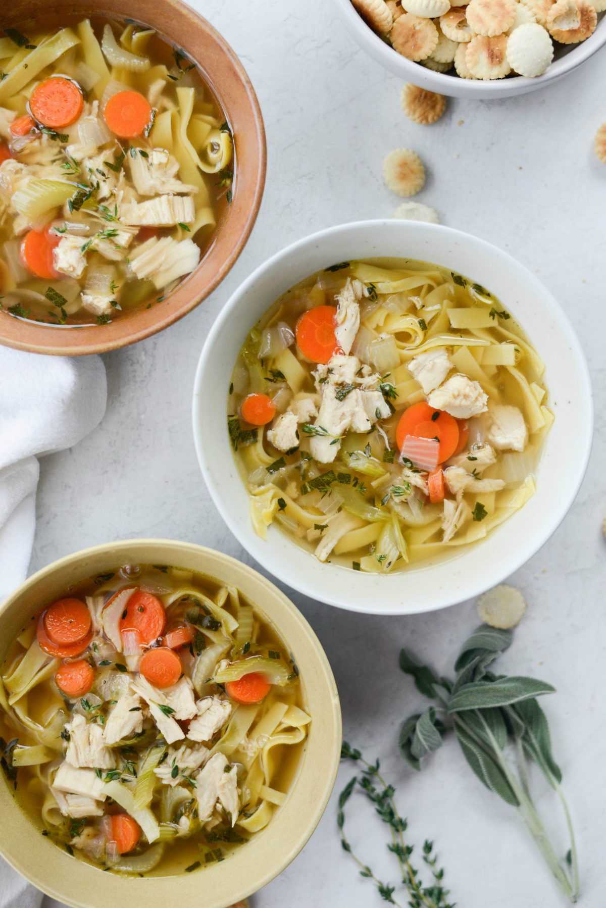 Leftover Turkey and Spinach Noodle Soup - Served From Scratch