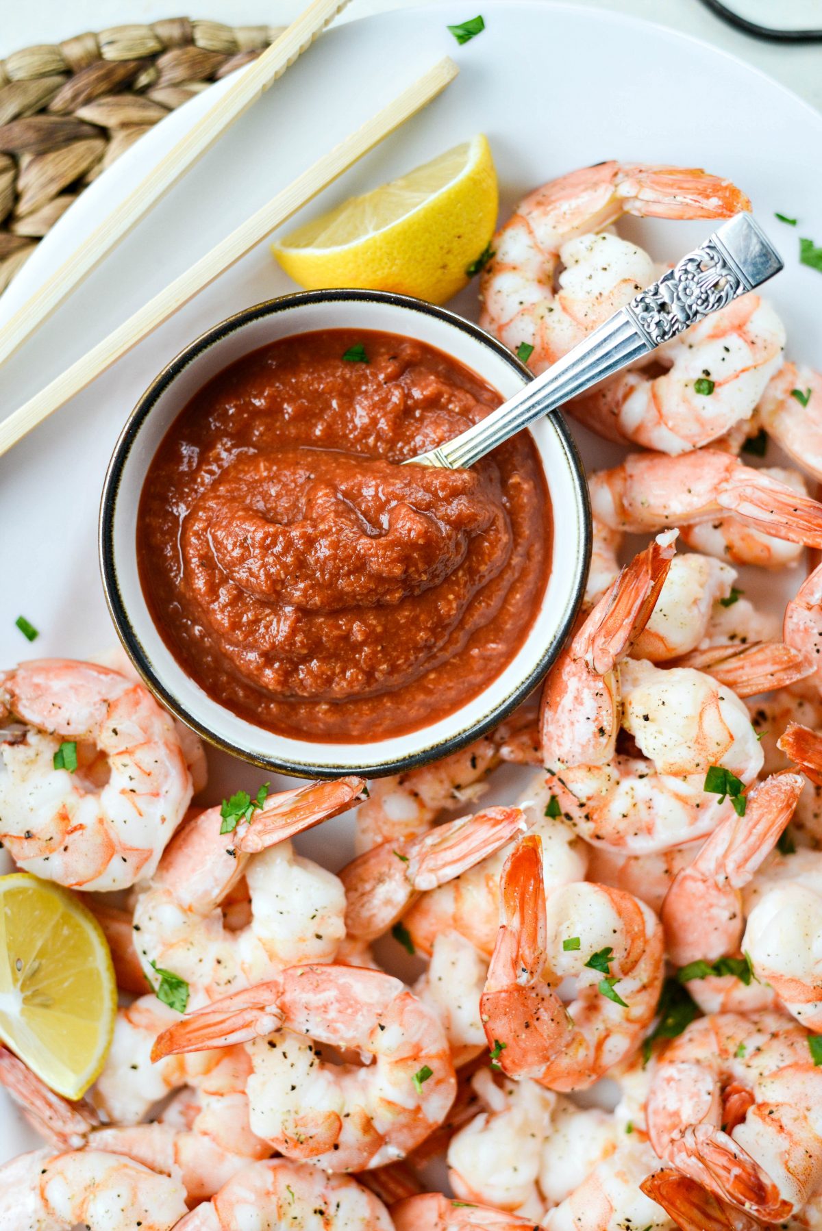 Roasted Shrimp with Homemade Cocktail Sauce - Simply Scratch