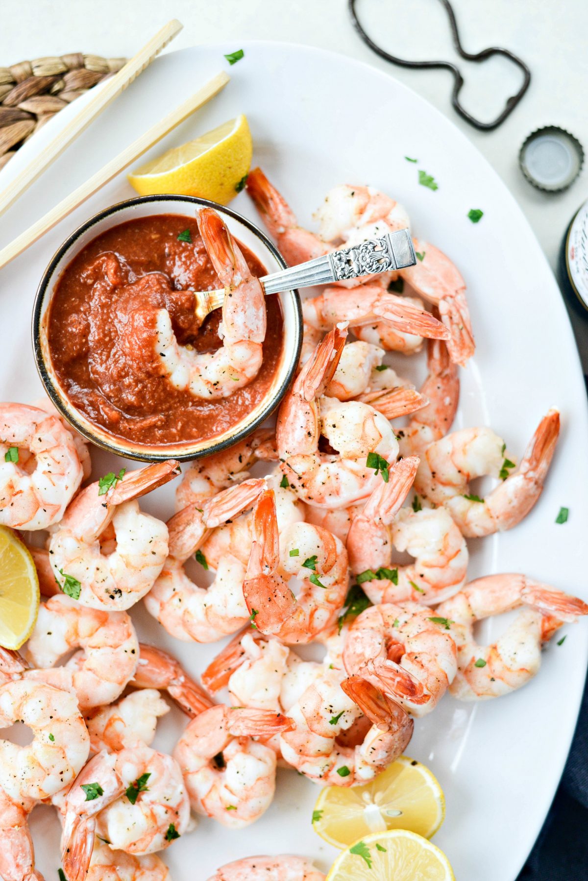 Roasted Shrimp with Homemade Cocktail Sauce - Simply Scratch