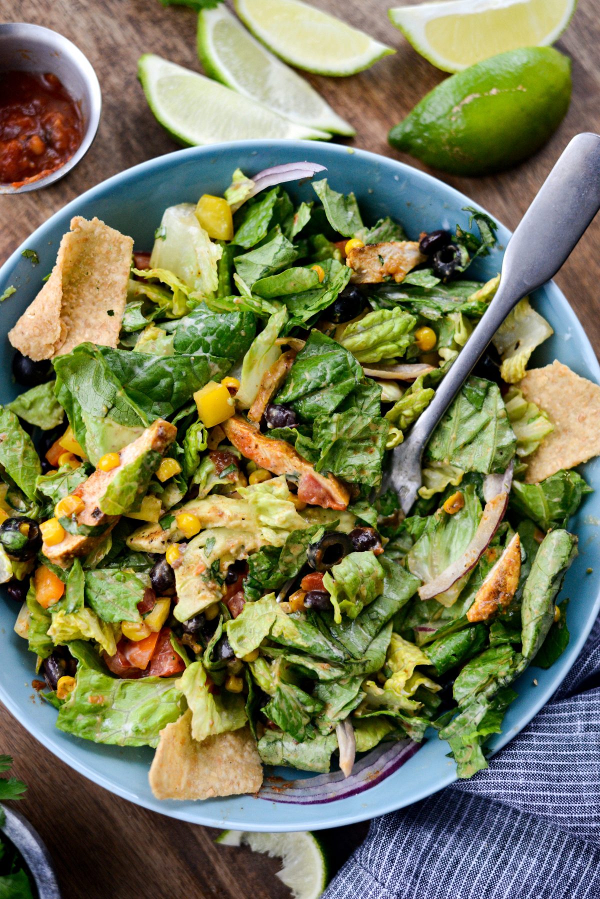 Simply Scratch Southwest Chicken Salsa Ranch Taco Salad - Simply Scratch