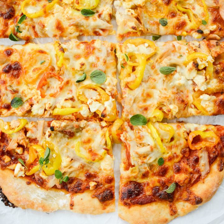 Spicy Chicken Feta Pizza - Simply Scratch