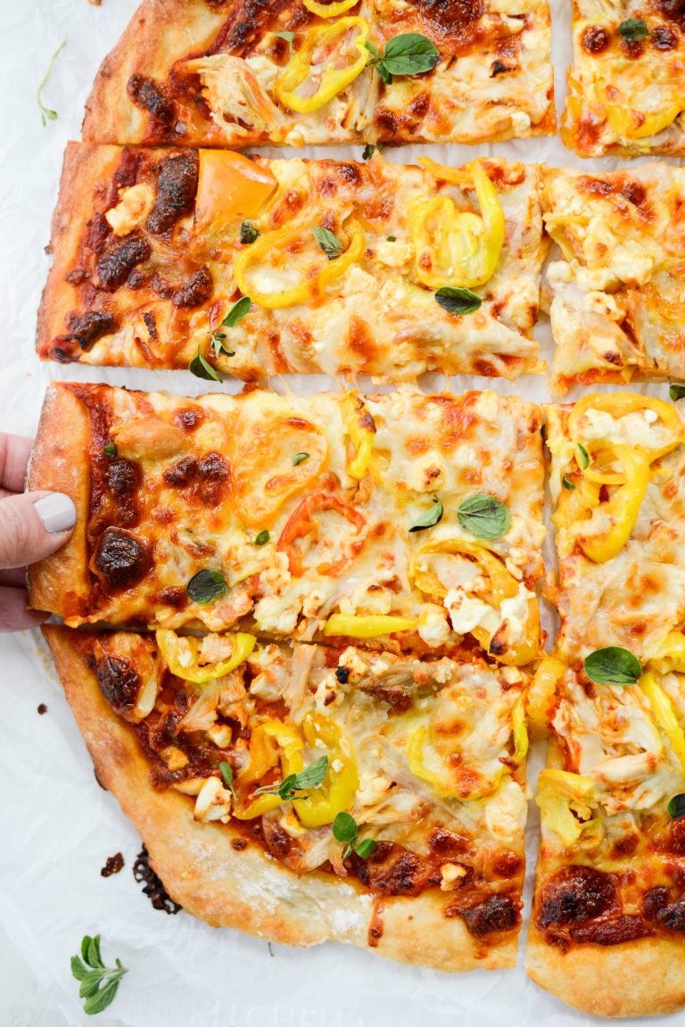 Spicy Chicken Feta Pizza - Simply Scratch