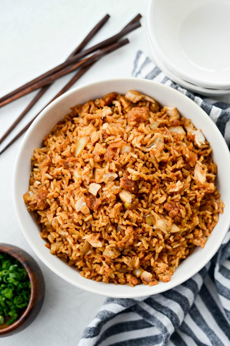 Crispy Fried Chicken Fried Rice - Simply Scratch