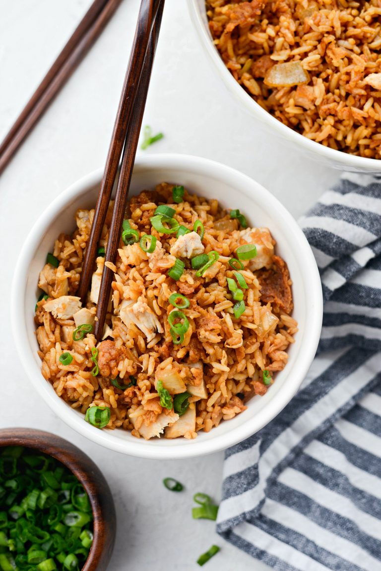 Crispy Fried Chicken Fried Rice - Simply Scratch