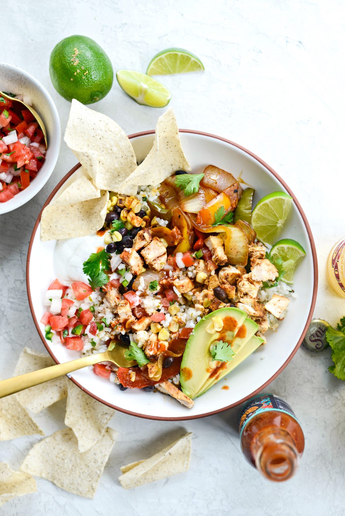 Chipotle Chicken Fajita Rice Bowl - Simply Scratch