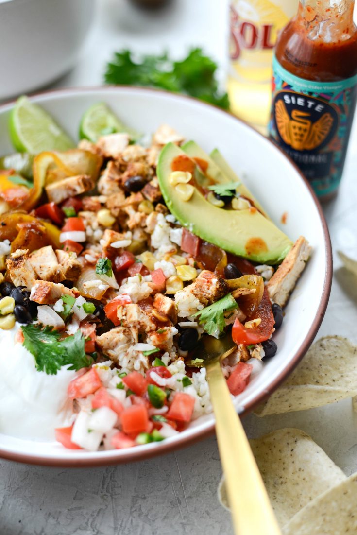 Simply Scratch Chipotle Chicken Fajita Rice Bowl - Simply Scratch