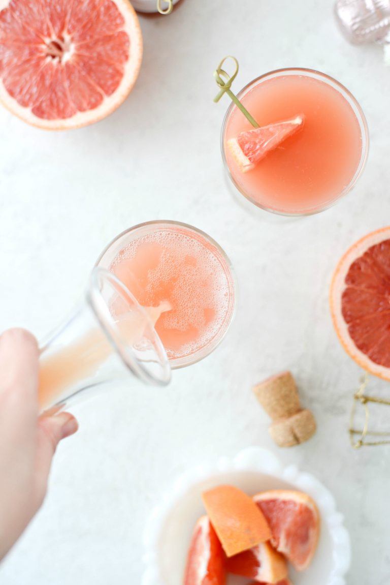 Grapefruit Rosé Mimosas - Simply Scratch