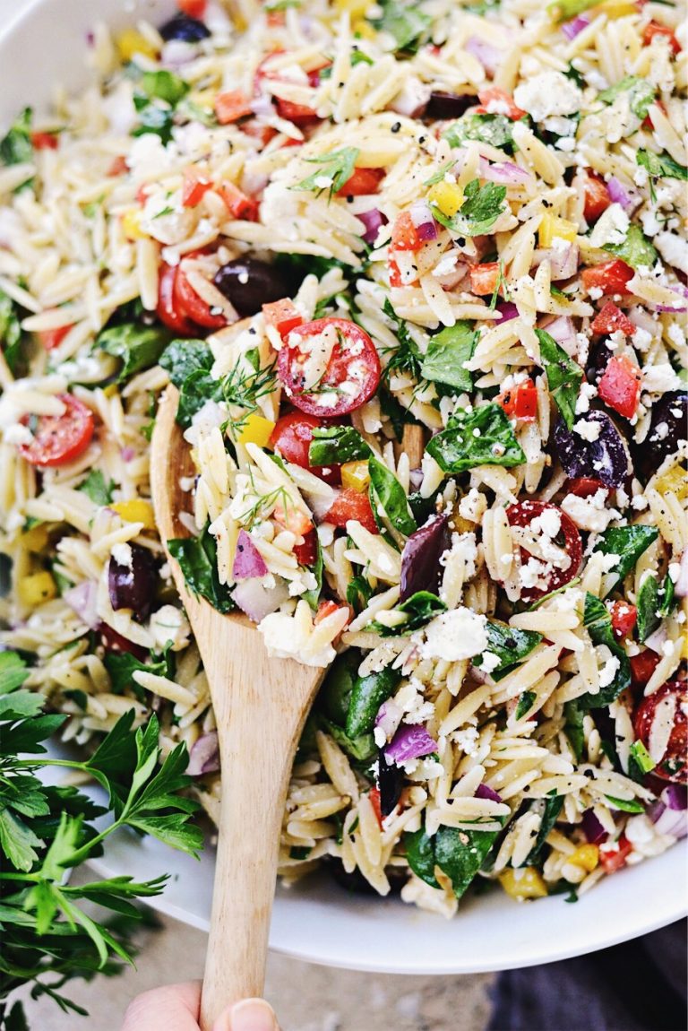 Greek Orzo Salad - Simply Scratch