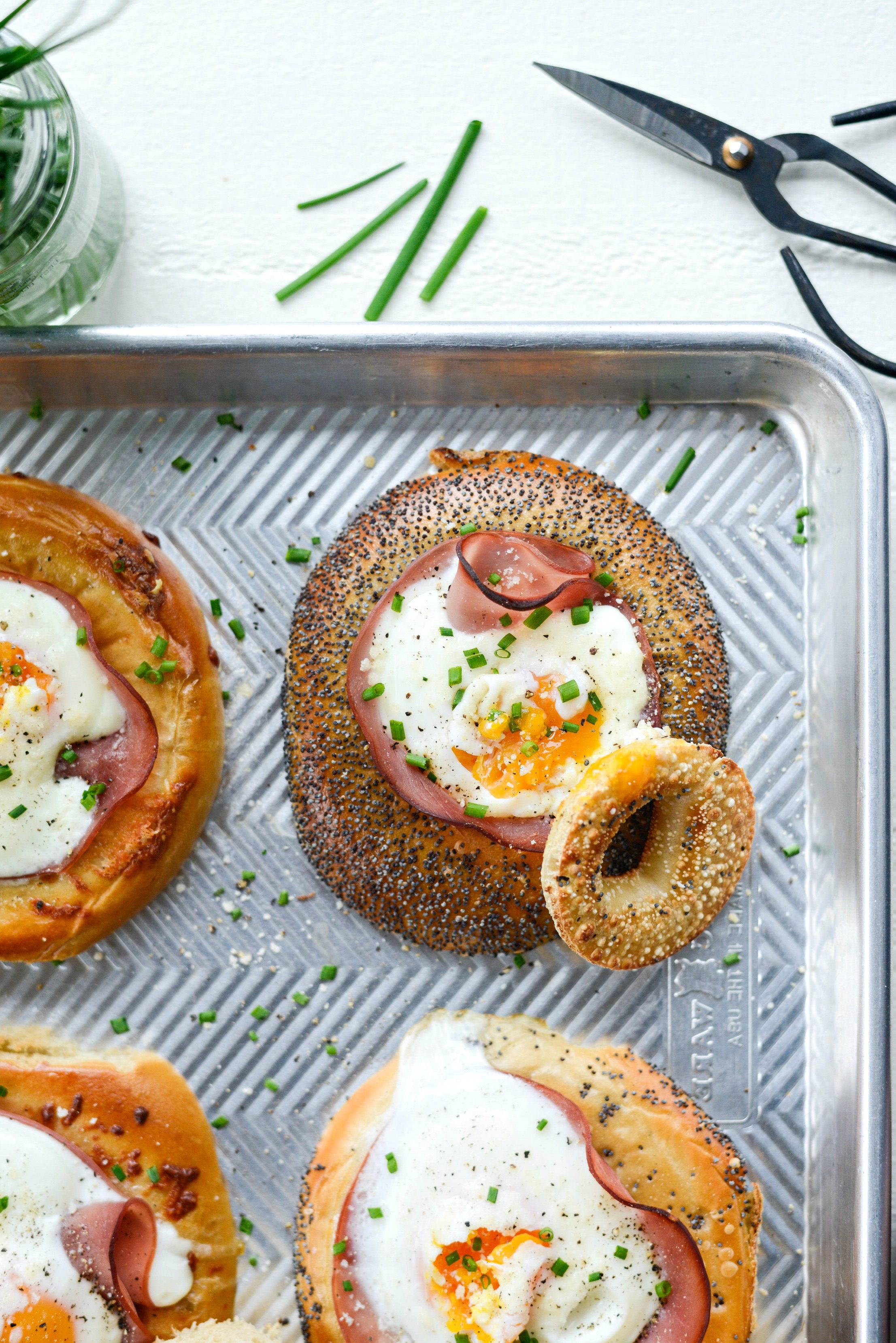 Baked Egg in a Hole Bagels - Simply Scratch