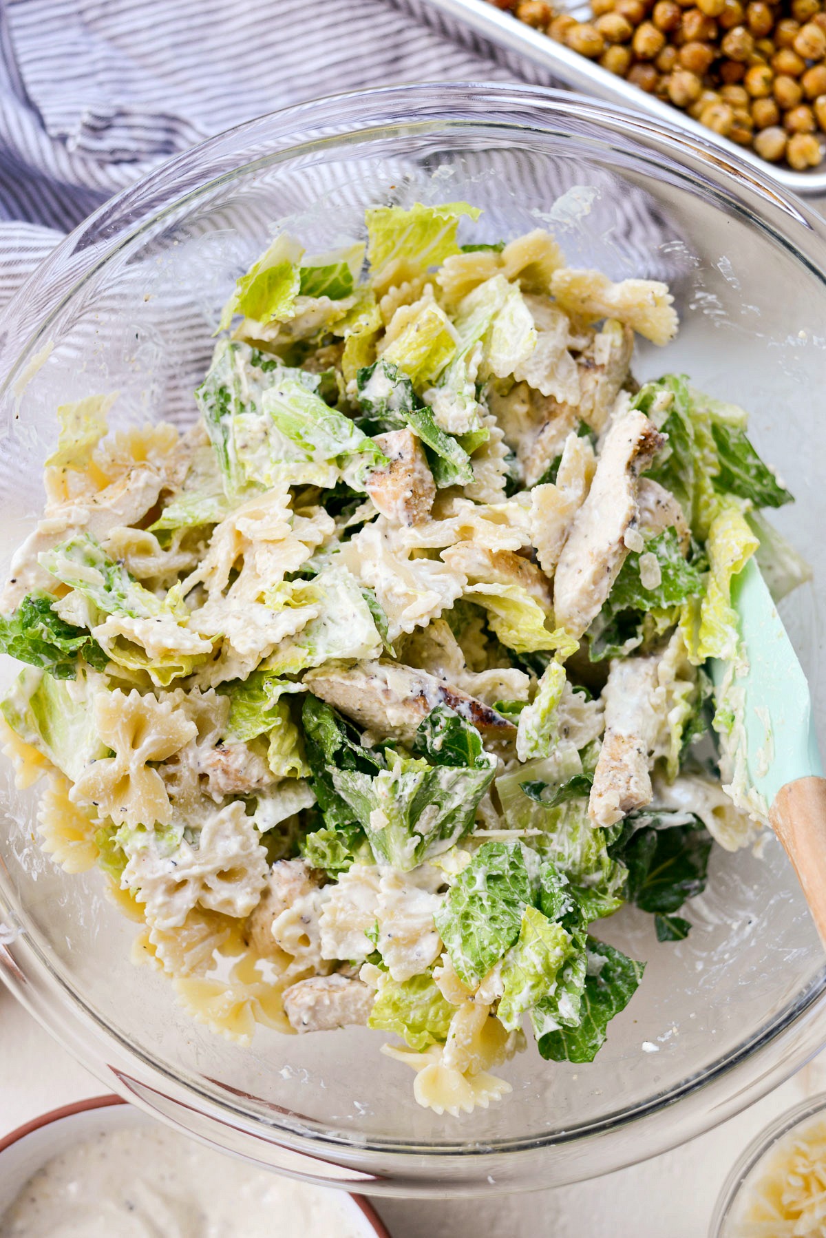 Chicken Caesar Pasta Salad with Avocado - Simply Scratch