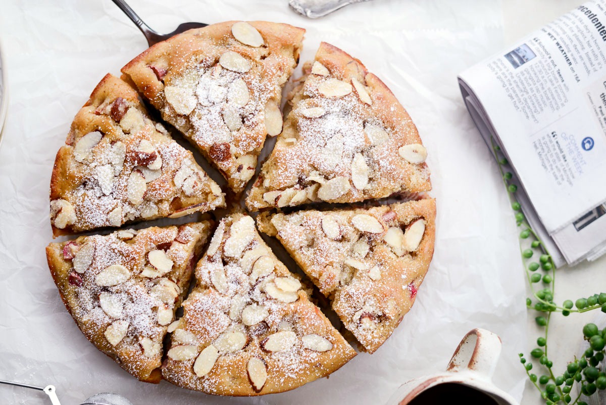 Rhubarb Almond Cake Recipe - Simply Scratch