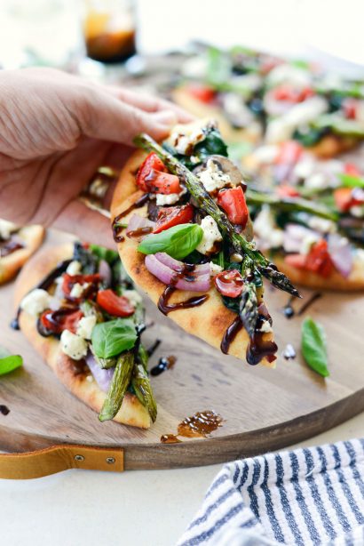 Vegetable and Goat Cheese Flatbread - Simply Scratch