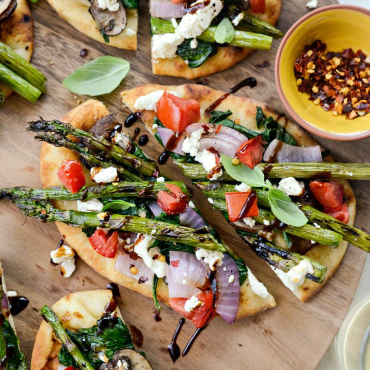 Vegetable and Goat Cheese Flatbread - Simply Scratch