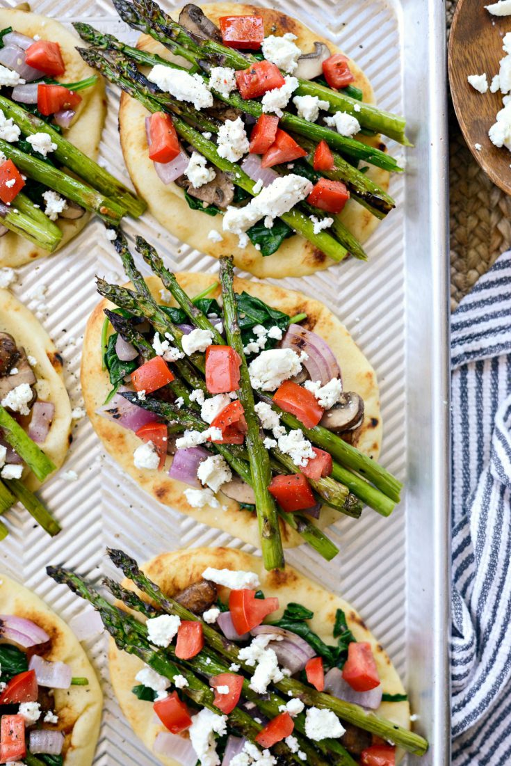 Vegetable And Goat Cheese Flatbread - Simply Scratch