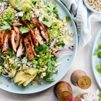 Summer Coleslaw BBQ Chicken Salad l SimplyScratch.com #summer #bbq #chicken #salad #coleslaw #cabbage