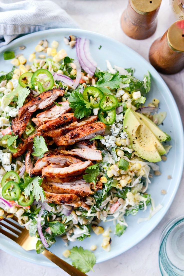 Summer Coleslaw BBQ Chicken Salad - Simply Scratch