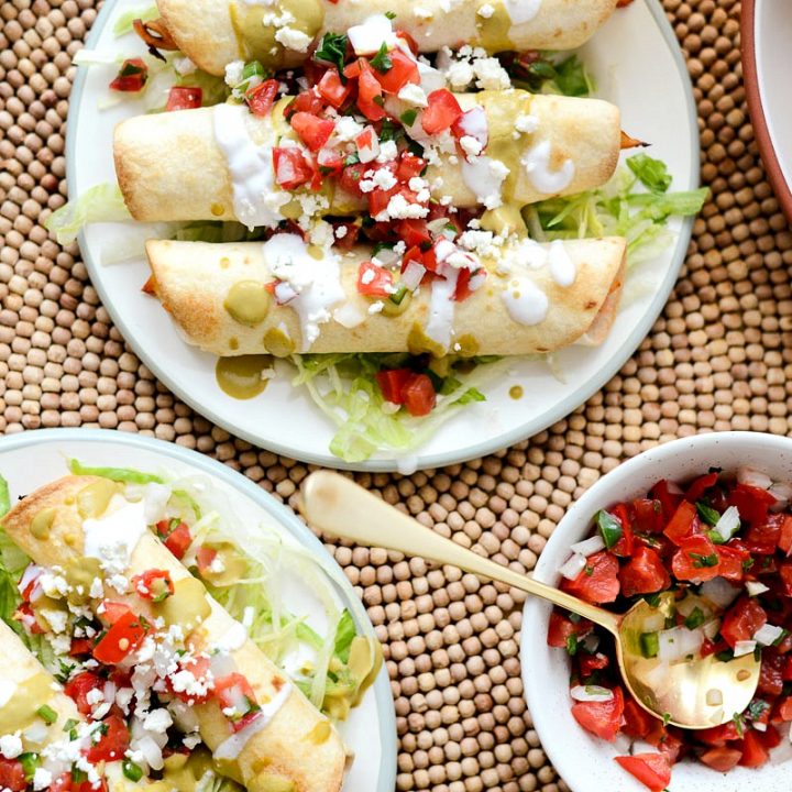 Air Fryer Salsa Chicken Taquitos Simply Scratch