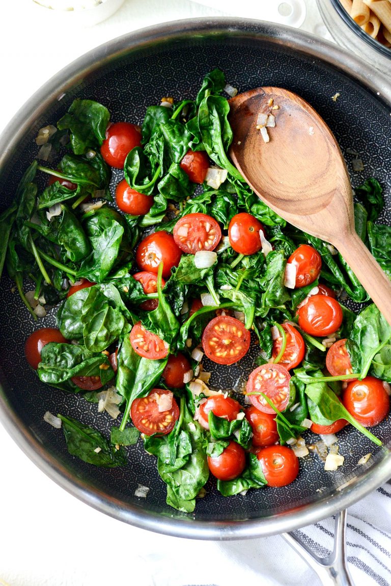 Sheet Pan Spinach Tomato Ricotta Pasta Frittata Simply Scratch