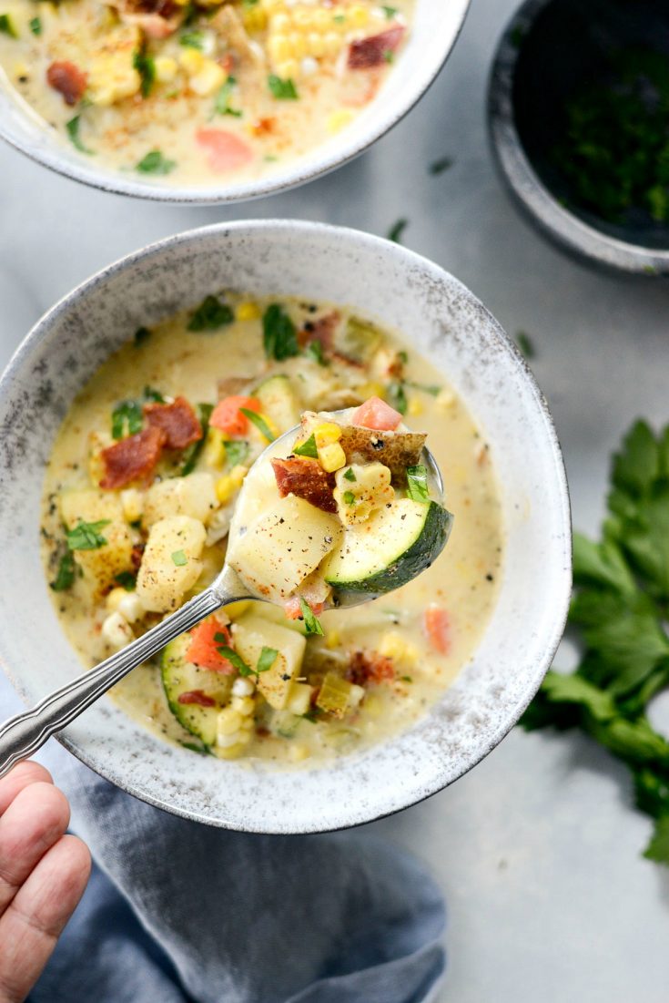 Summer Corn And Zucchini Chowder Simply Scratch